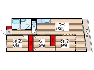 桜川ハイツ（３０２）の物件間取画像